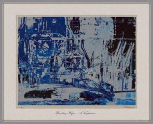 Hamburg Ansichten Hamburg Hafen Elbphilharmonie Mischtechnik 80 x 50 cm Druck auf Lithopapier, Variabel