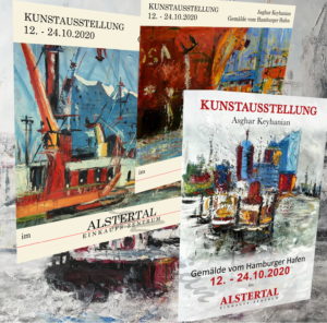 Kunstausstellung Hamburger Hafenansichten Asghar Keyhanian